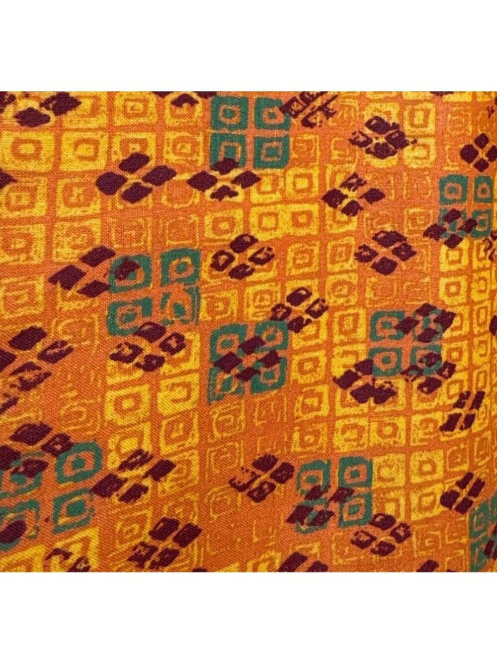 Jo-Ann Cotton Fabric 20" x 44" Bold Orange Geometric Pattern